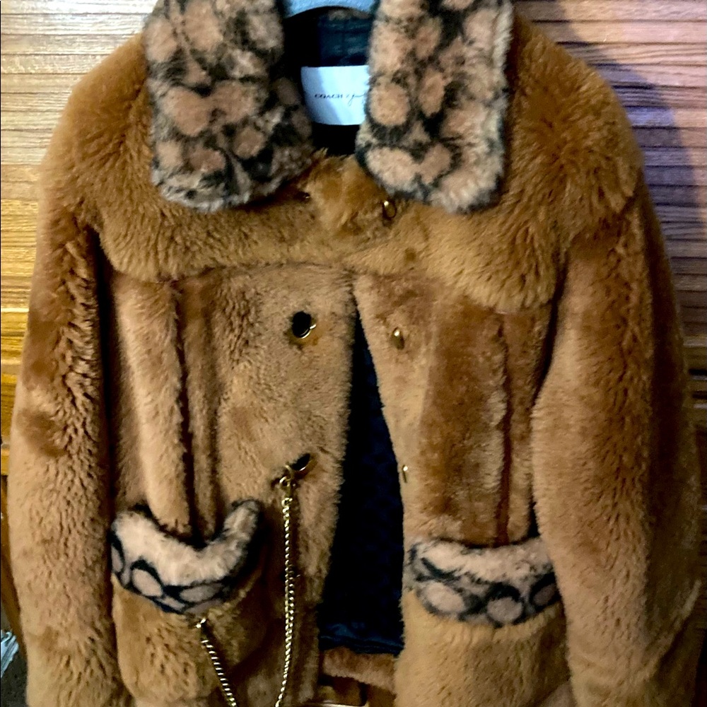 NWT Coach x Jennifer Lopez signature shearling coat